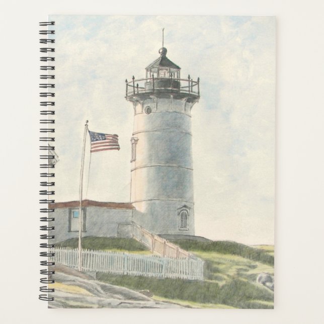 Agenda Farol de Cape Neddick Aquarela (Frente)