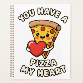 Agenda Fatia de Pizza de São Valentim Fofa – Presente Rom
