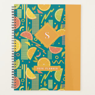 Agenda Fatias de Fruta de citrinos do Teal 80