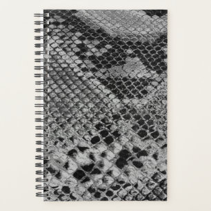 Agenda Faux SNAKESKIN! Preto e Branco selvagem da naturez
