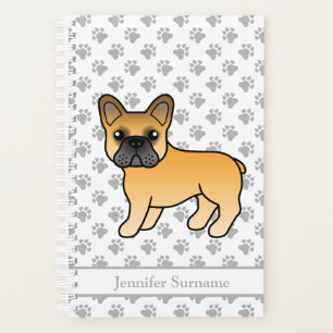 Agenda Fawn French Bulldog Cachorro e Texto