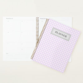 Agenda Faye & Lauren Pastel Purple Gingham Planner
