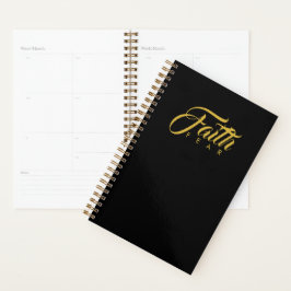 Agenda Fé sobre o medo Dourado e negro