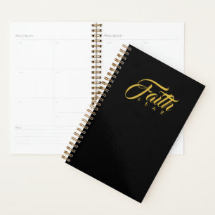 Agenda Fé sobre o medo Dourado e negro