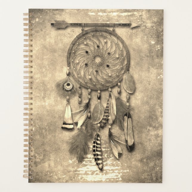 Agenda Feather Dreamcatcher | Estilo Boho Grunge (Frente)