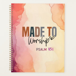 Agenda Feita com uma citação cristã inspiracional Culto
