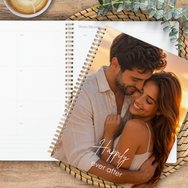 Agenda Felicidade Eterna com Foto Personalizada  (Criador carregado)