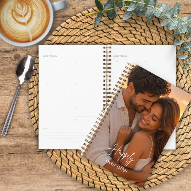Agenda Felicidade Eterna com Foto Personalizada  (Criador carregado)