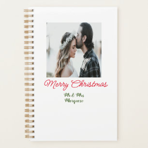 Agenda Feliz casal de Natal - adicione nome feliz holida