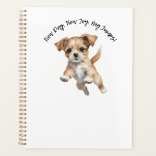 Agenda Feliz Jumping Dog Art - Novo presente positivo no 