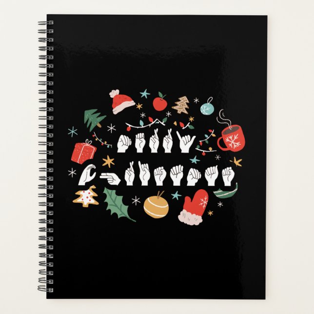 Agenda Feliz Natal - ASL American Sign Language III (Frente)