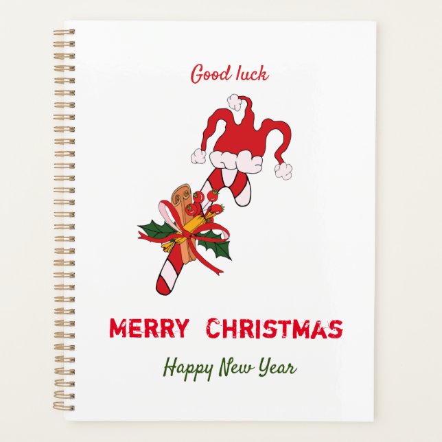 Agenda Feliz Natal e Ano Novo Minimalista (Frente)