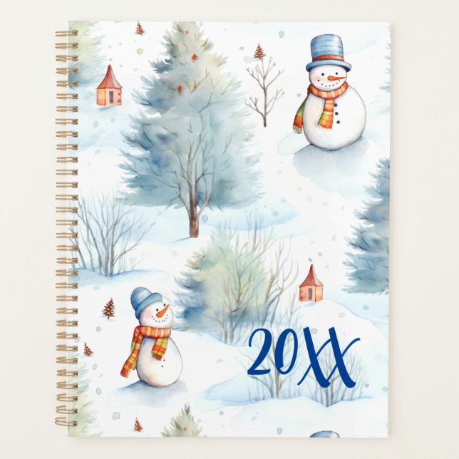 Agenda Feliz Padrão de Neve (Frente)
