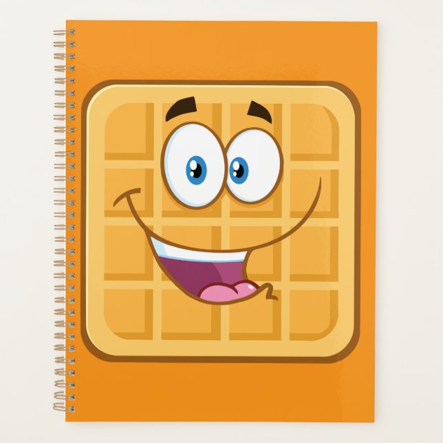 Agenda Feliz Waffle Kawaii Sorriso Comida de Café da Manh (Frente)