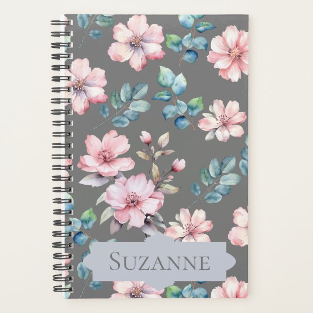 Agenda Feminin Floral Elegante Planner (Frente)