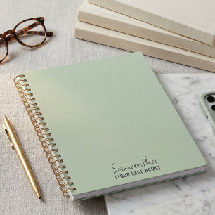 Agenda Feminino Minimalista   Poeira Salvia