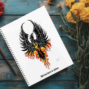 Agenda Fênix Fogueira Ascendente Pássaro de Fogo Chamas T