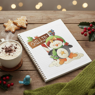 Agenda Feriado de Natal do Pinguim e Pássaro