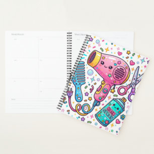 Agenda Ferramentas de Estilista de Cabelo em Estilo de Ar