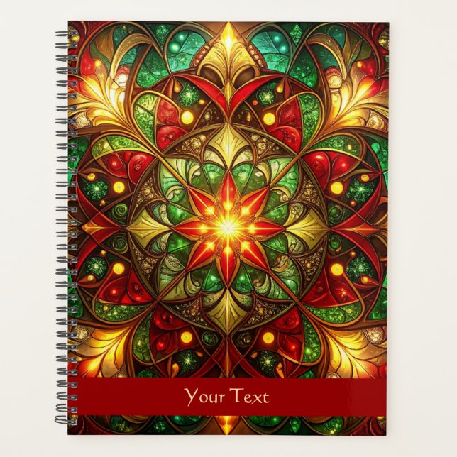Agenda Festas Vermelho Verde Decorativas (Frente)