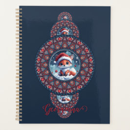 Agenda Festivo Personalizado Kawaii Fox Mandala Ornamenta