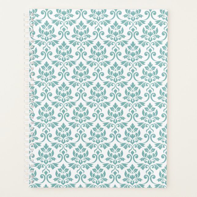 Agenda Feuille Damask Teal Pattern (Frente)