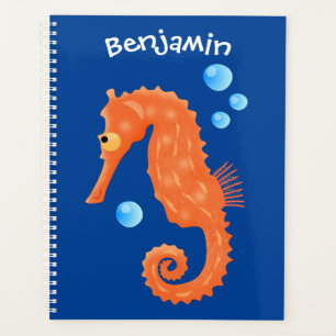 Agenda Figura de desenho animado das bolhas de laranja-ac