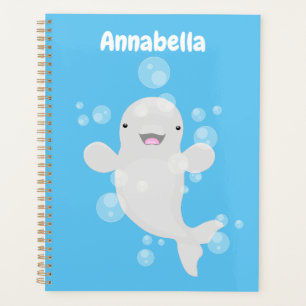 Agenda Figura de desenho animado de bolhas de baleia belu