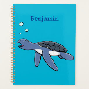 Agenda Figura de desenho animado de tartaruga-do-mar