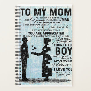 Agenda Filho Para A Mãe Presente, Personalize A Carta Pa