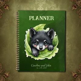 Agenda Filhote de lobo no verde