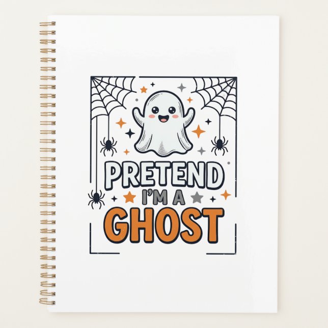 Agenda Fingir Que Sou um Fantasma Halloween Fofo (Frente)