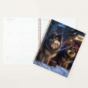 Agenda Finnish Lapphund Neve Arreio de Natal Decoração