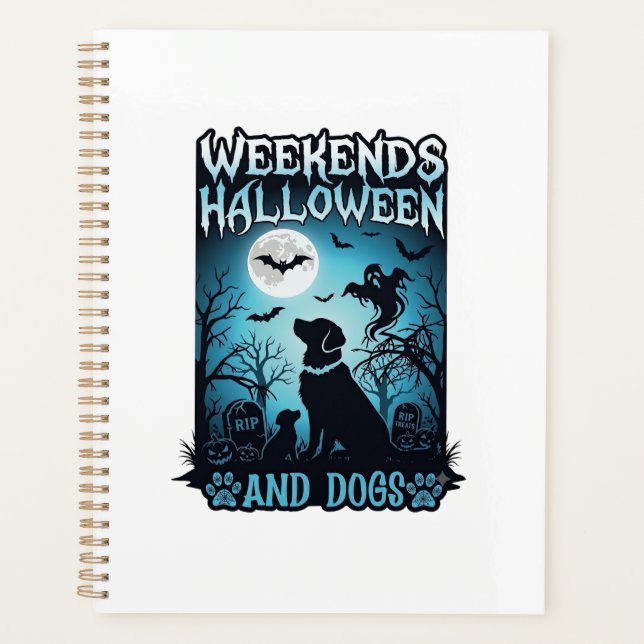 Agenda Fins de Semana Halloween Cães Fantasma Lua Cheia S (Frente)