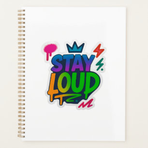 Agenda Fique alto Grafite Neon Trabalho de arte