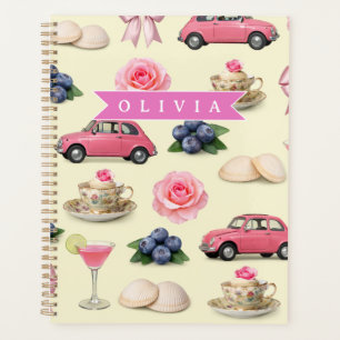 Agenda Fita Personalizada de Cocktail Rosa Fofa Coquete