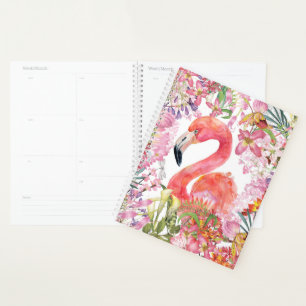 Agenda Flamingo na Selva Flor - Padrão de Verão