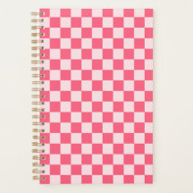 Flamingo sorbet checkerboard pattern