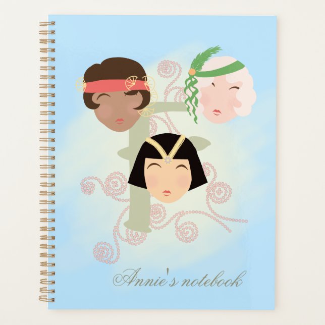 Agenda Flapper girls roaring twenties (Frente)