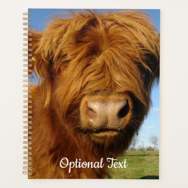 Agenda Floffy Scottish Highland Cow - Blue Sky (Frente)