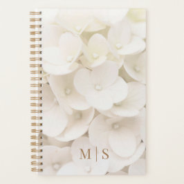Agenda Flor Branca Blossomas Petais Planner Floral