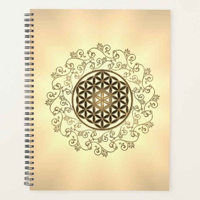 Agenda Flor da Vida - Mandala de Enfeites Antigos 2 (Frente)