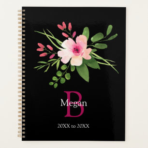 Agenda Flor de Aquarela, Nome & Monograma, Anos em Preto