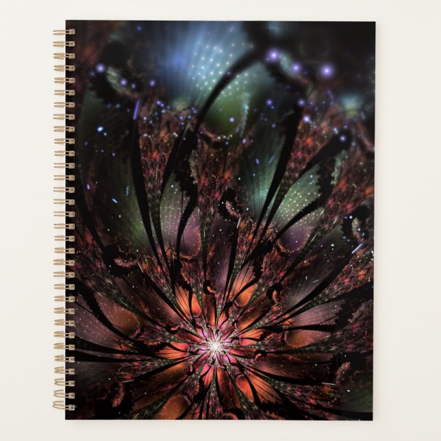 Agenda Flor de fantasia fractal macia e tenra (Frente)