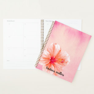 Agenda Flor de Hibiscus Rosa Tropical