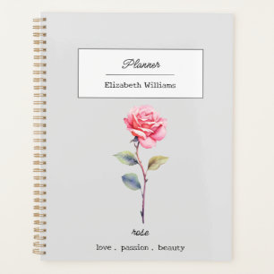 AGENDA FLOR DE NASCIMENTO DE ROSA DE JUNHO PERSONALIZADO