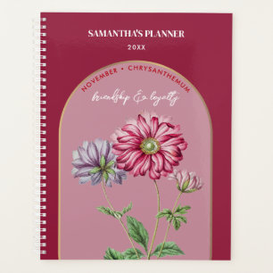 Agenda Flor de Nascimento Personalizado Mês de Novembro C