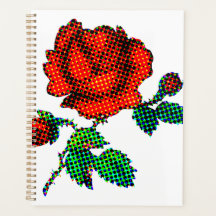 Flor de Rosa Meia-Tinta Arte Fina