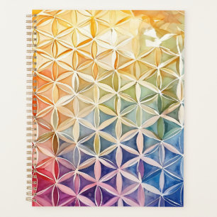 Agenda Flor de Vida - Pintura de Aquarela