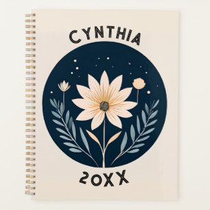Agenda Flor do solteiro em um círculo